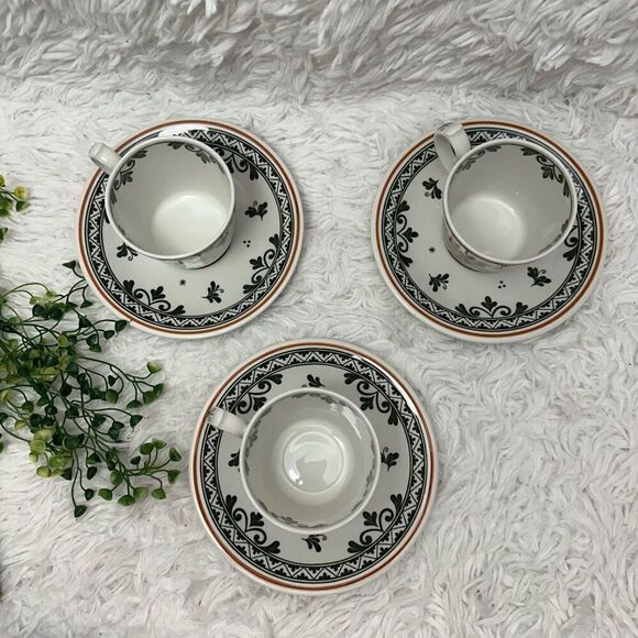 Villeroy & Boch Alt Amsterdam 3 piece Porcelain Cup & Saucer Set Rare Germany - Picture 3 of 7